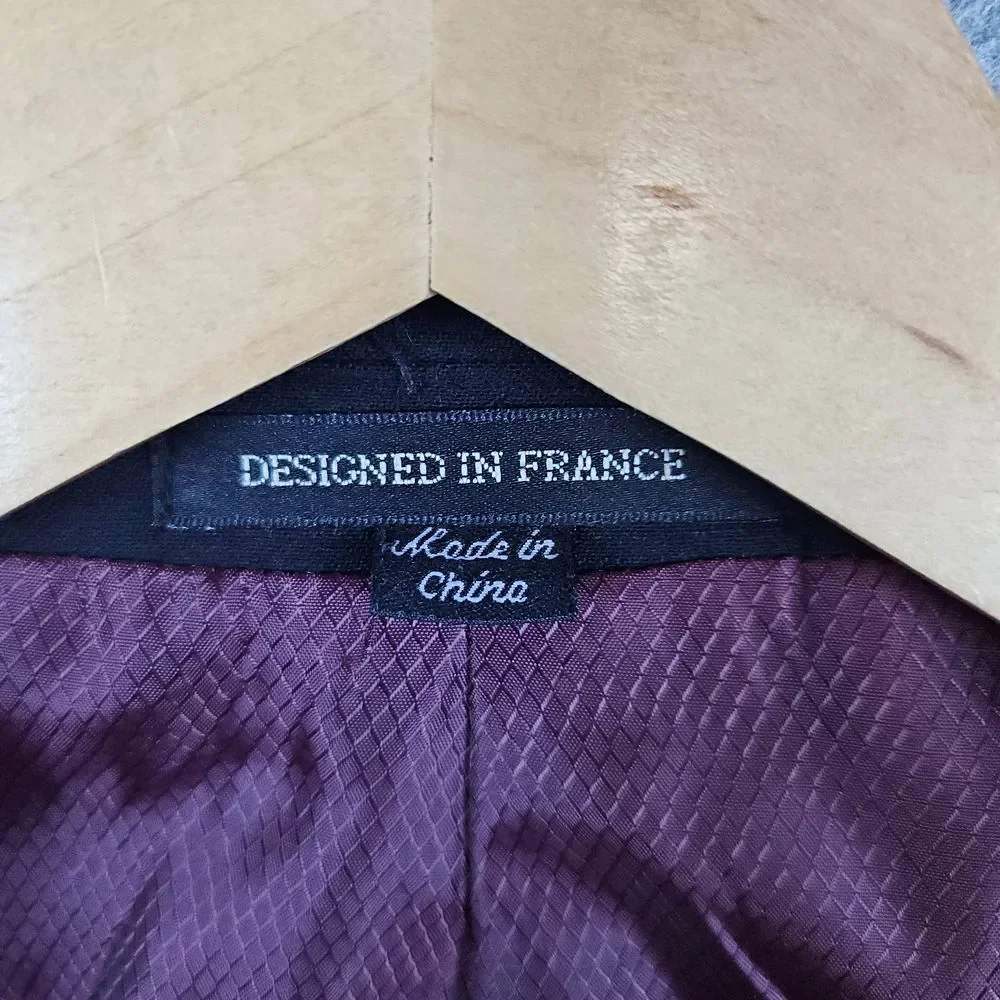 Giorgio Cosani Men's Black Blazer Size 44R 100% Wool Super 140s Hand Tailored‎